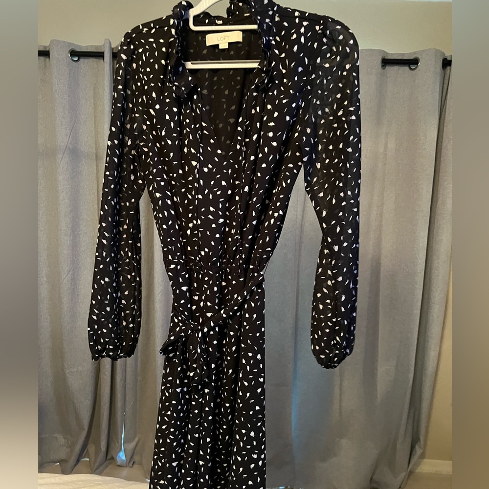 LOFT Black and white dress